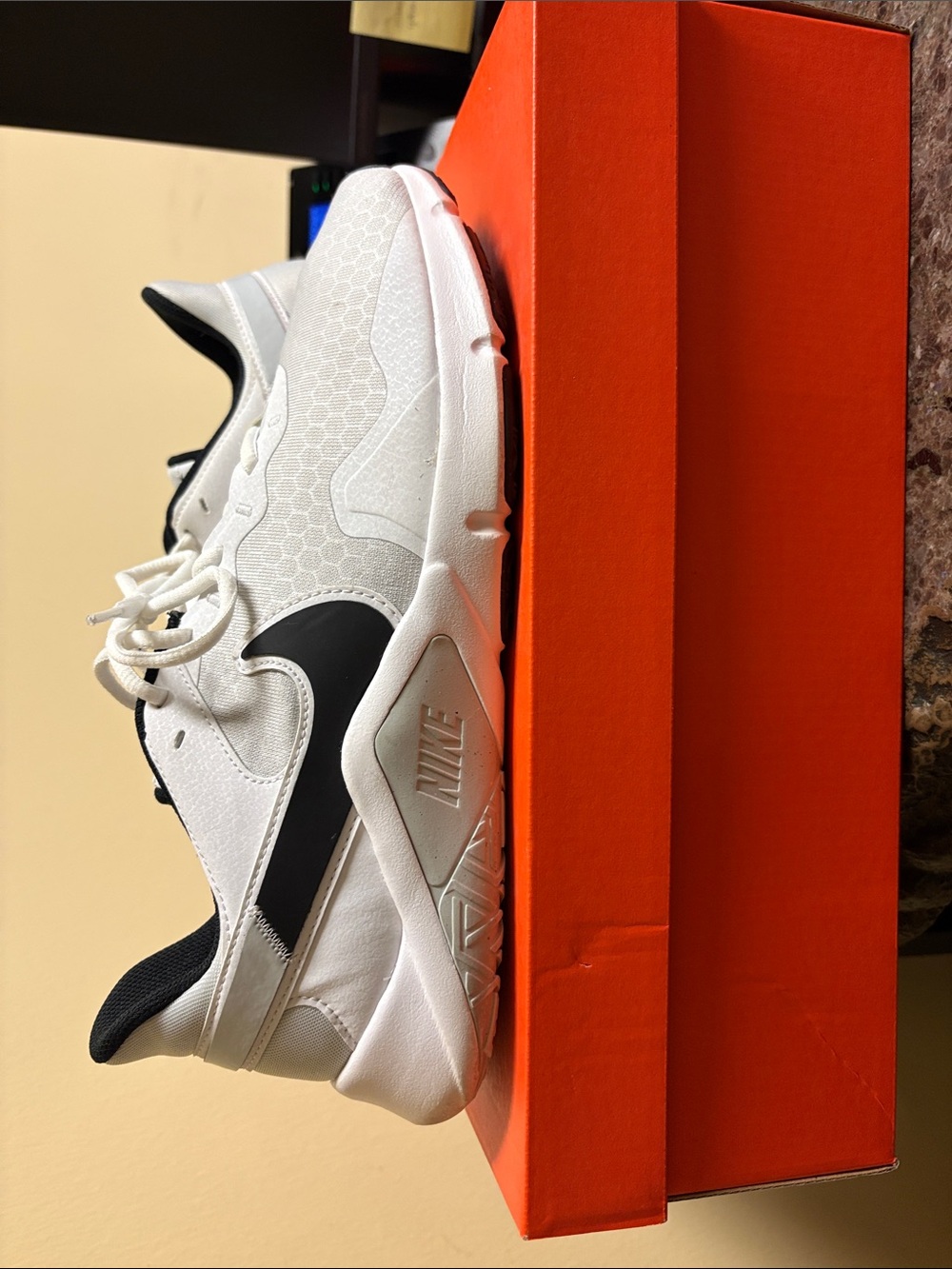 Nike Kids White Sneakers with Black Swoosh